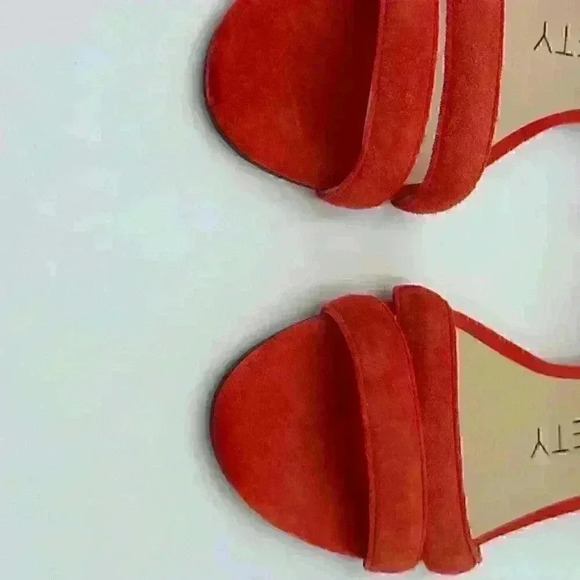 Like New Dark Orange Suede, Strappy, Adjustable Sandals, 6.5, Sole Society - Picture 2 of 8